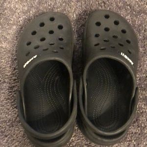 Black Amoji crocs